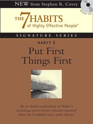 cover image of Habit 3 Put First Things First